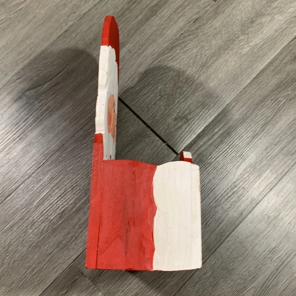 Pier 1 Imports Vintage Painted Santa Shelf/Mailbox Wall Hung Decoration‎ NWT